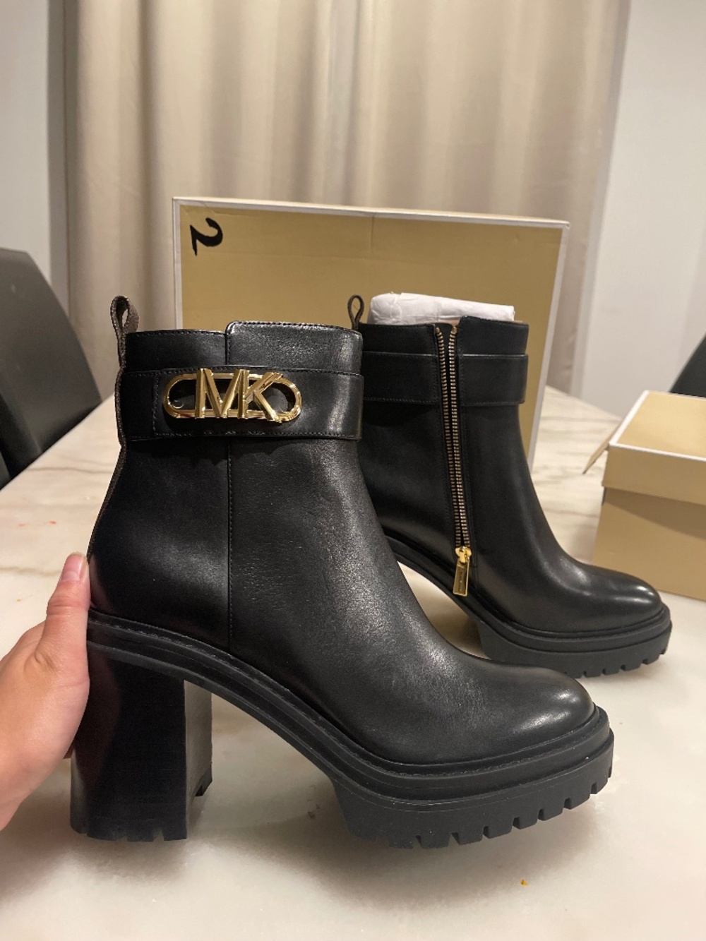 MICHAEL Michael Kors Parker Lug Booties  New in box  Size 10